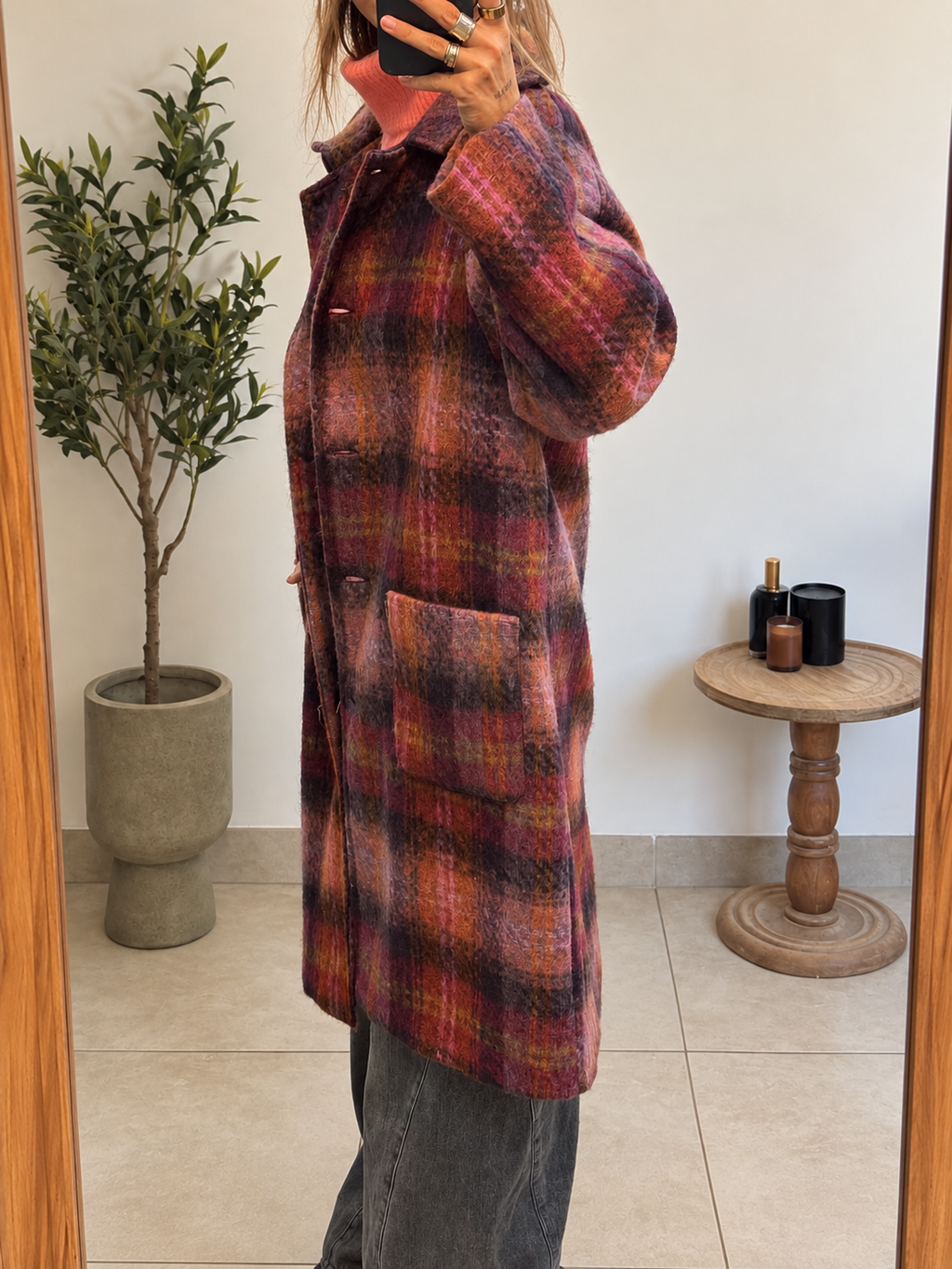 Manteau Maëline à fermeture boutonnée et poches plaquées