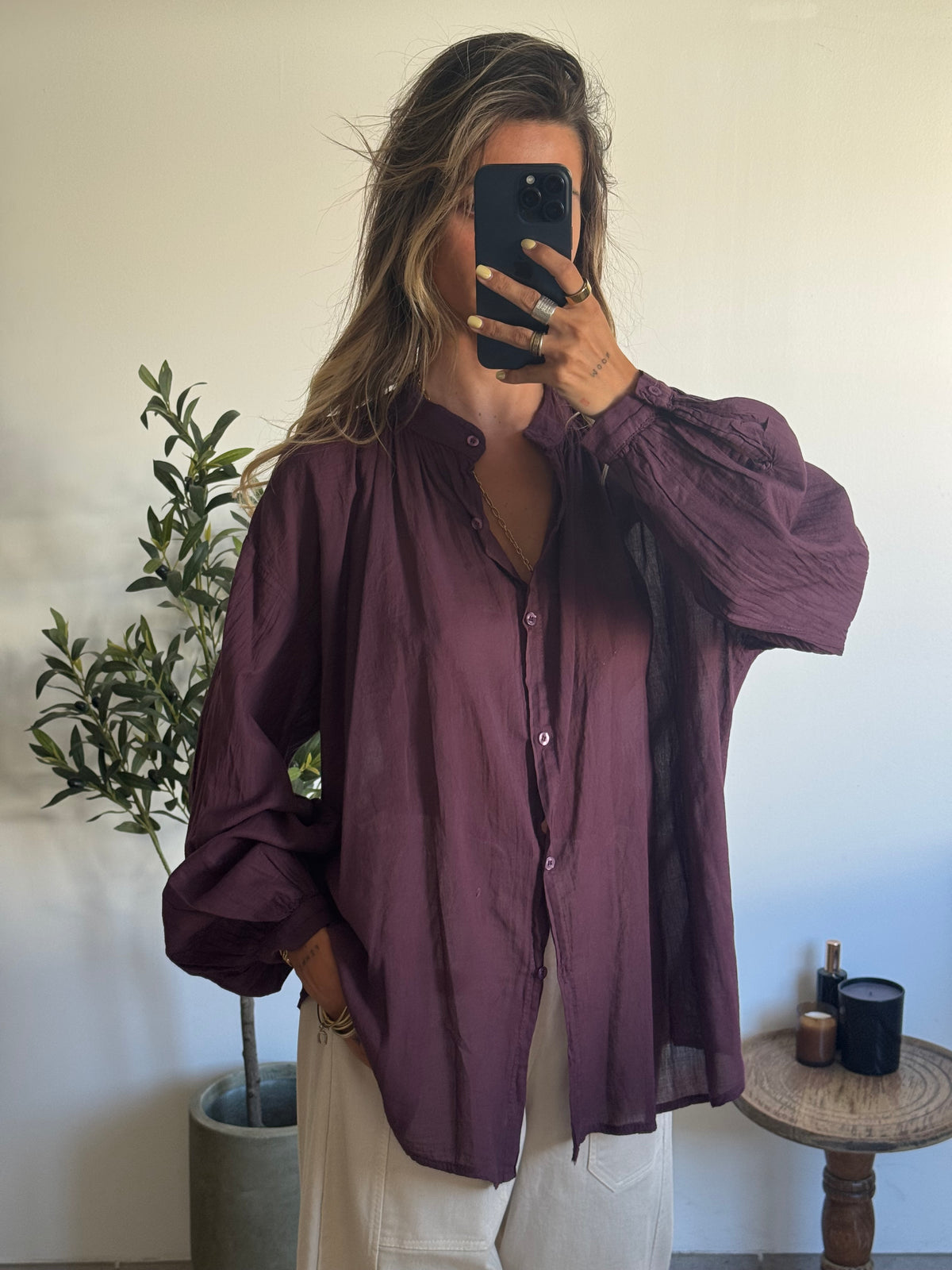 Chemise Élia prune