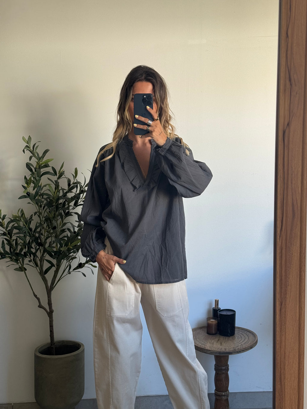 Blouse Lou gris