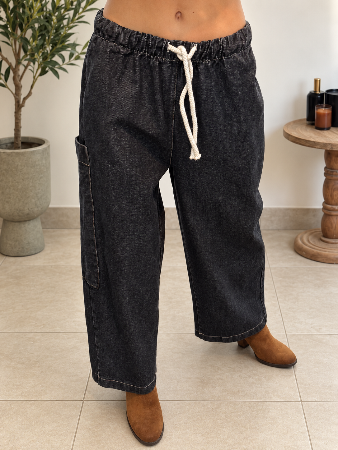 Pantalon Maëline - Noir délavé