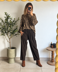 Pantalon Magic – Marron velours