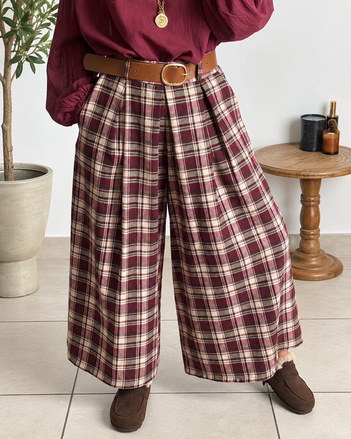 Pantalon Nélia - Bordeaux