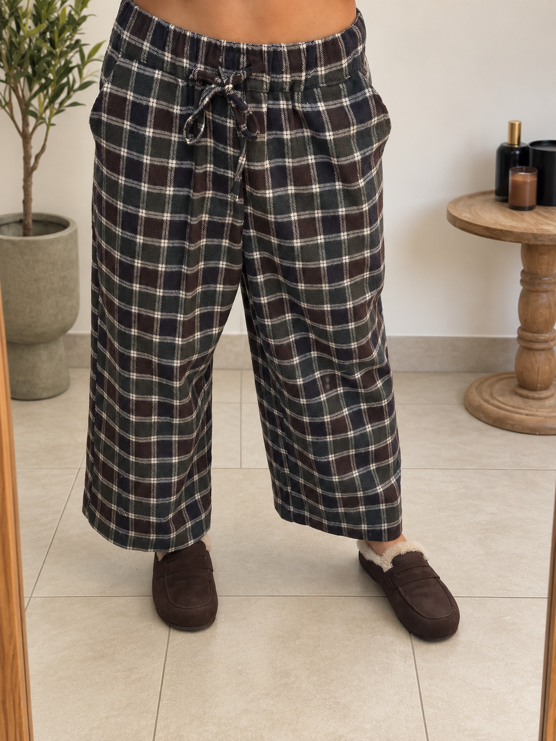 Pantalon Soléane – Carreaux gris