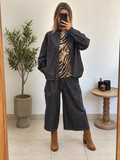 Jupe-culotte - Noir délavé