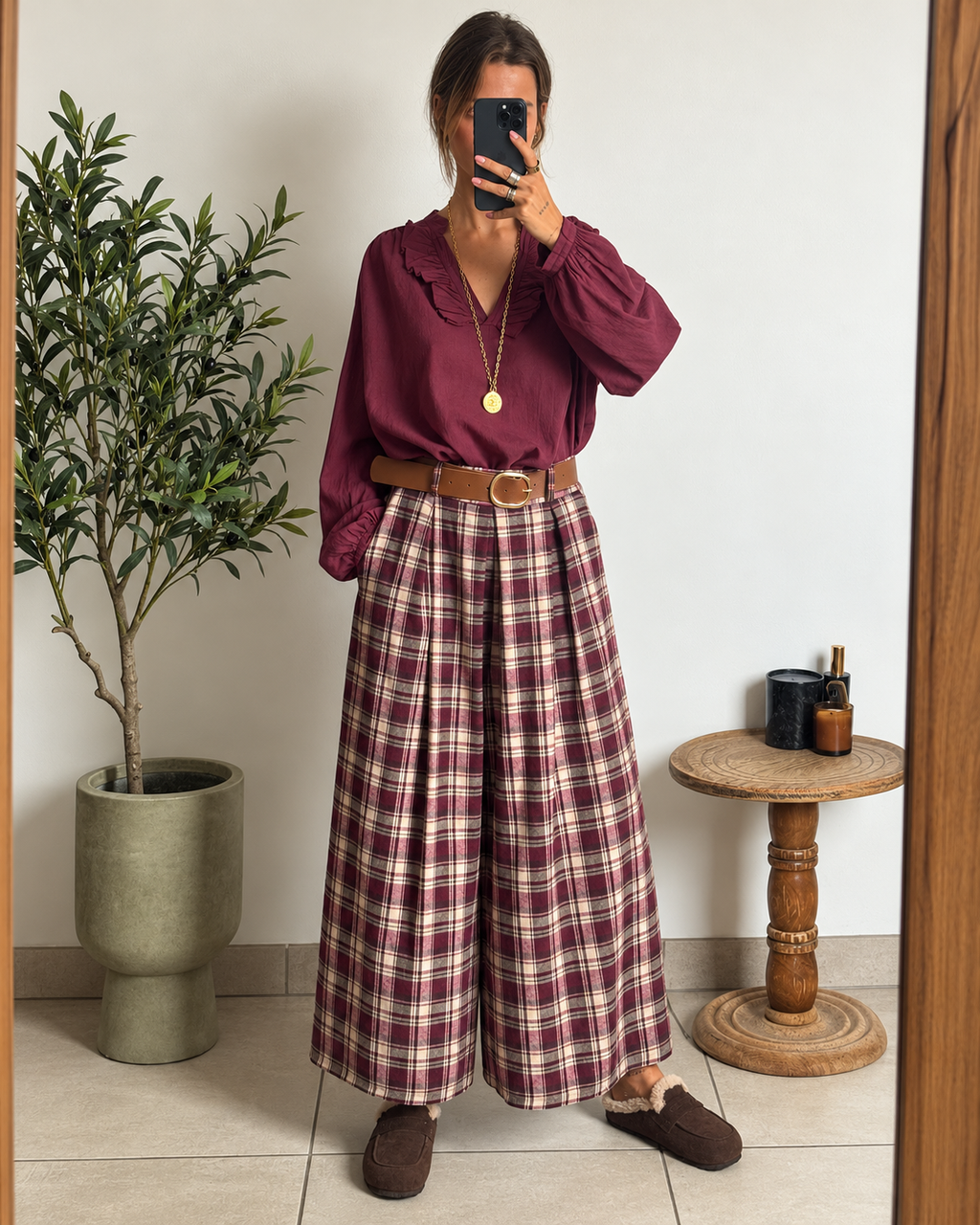Pantalon Nélia - Bordeaux