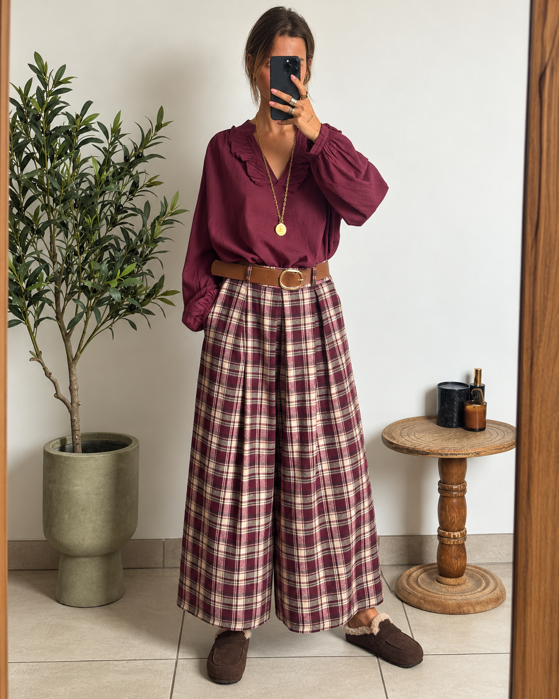Pantalon Nélia - Bordeaux