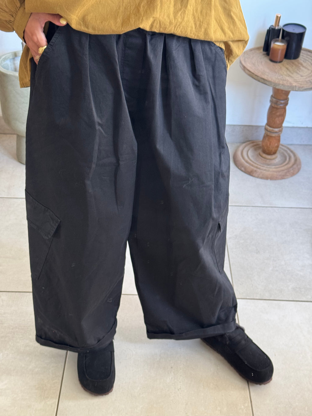 Pantalon Large Noir