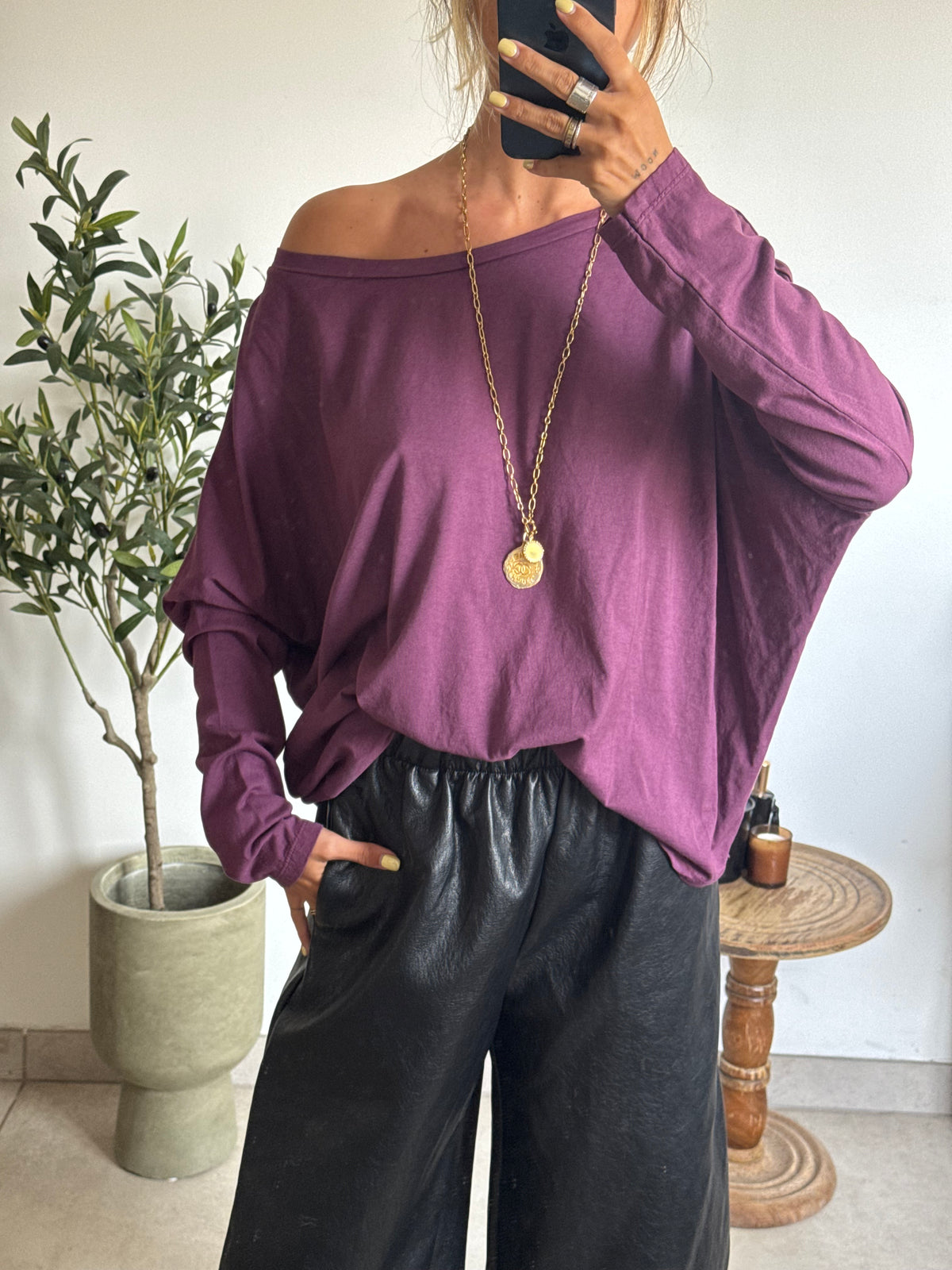 T-shirt Biba - prune