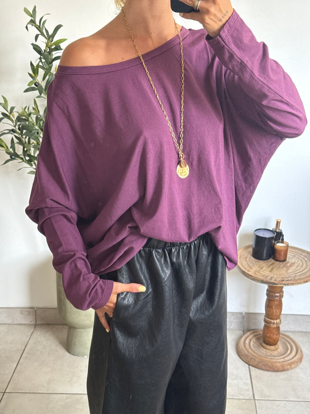 T-shirt Biba - prune