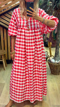 Robe Longue Femme Rouge – Coupe Fluide