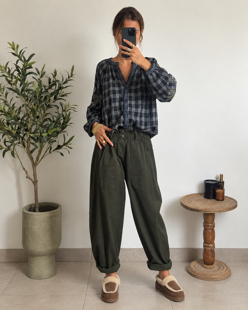 Pantalon Léo - Kaki