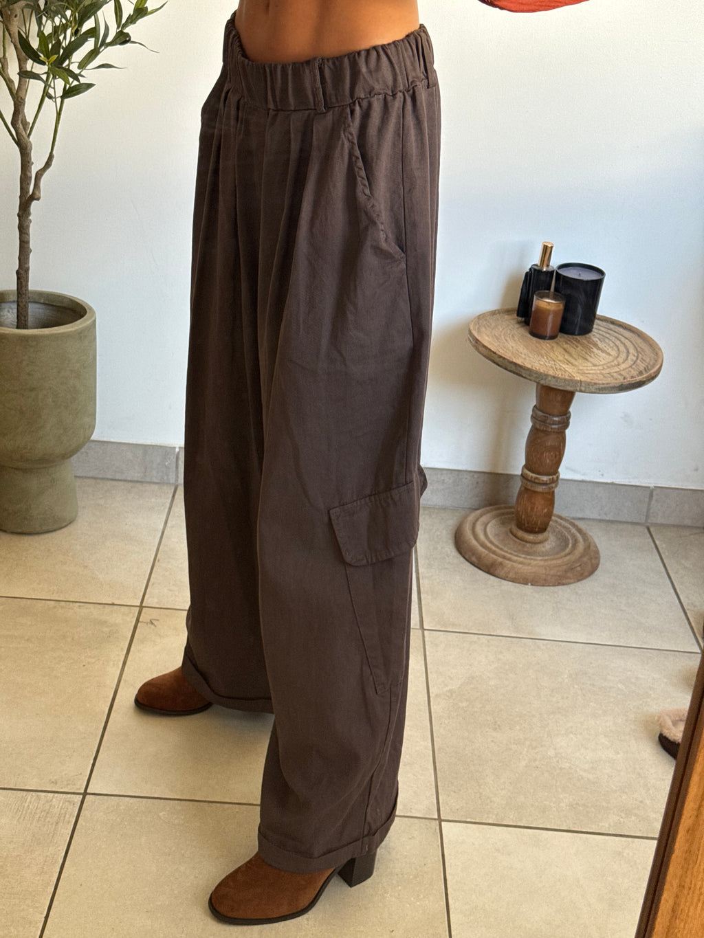 Pantalon cargo large
