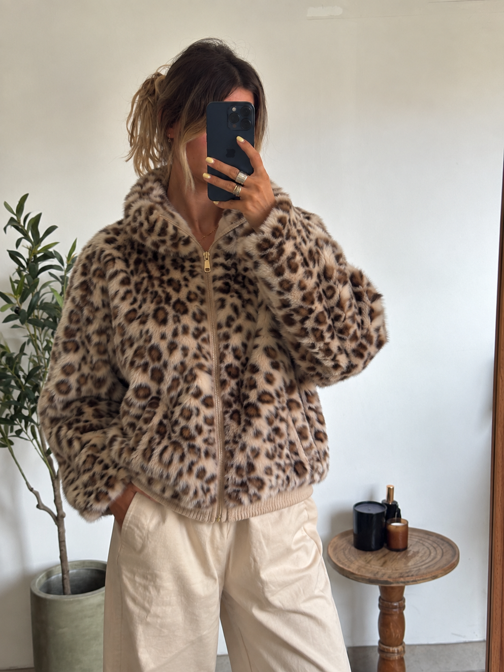 Veste Léopard Naïa - beige