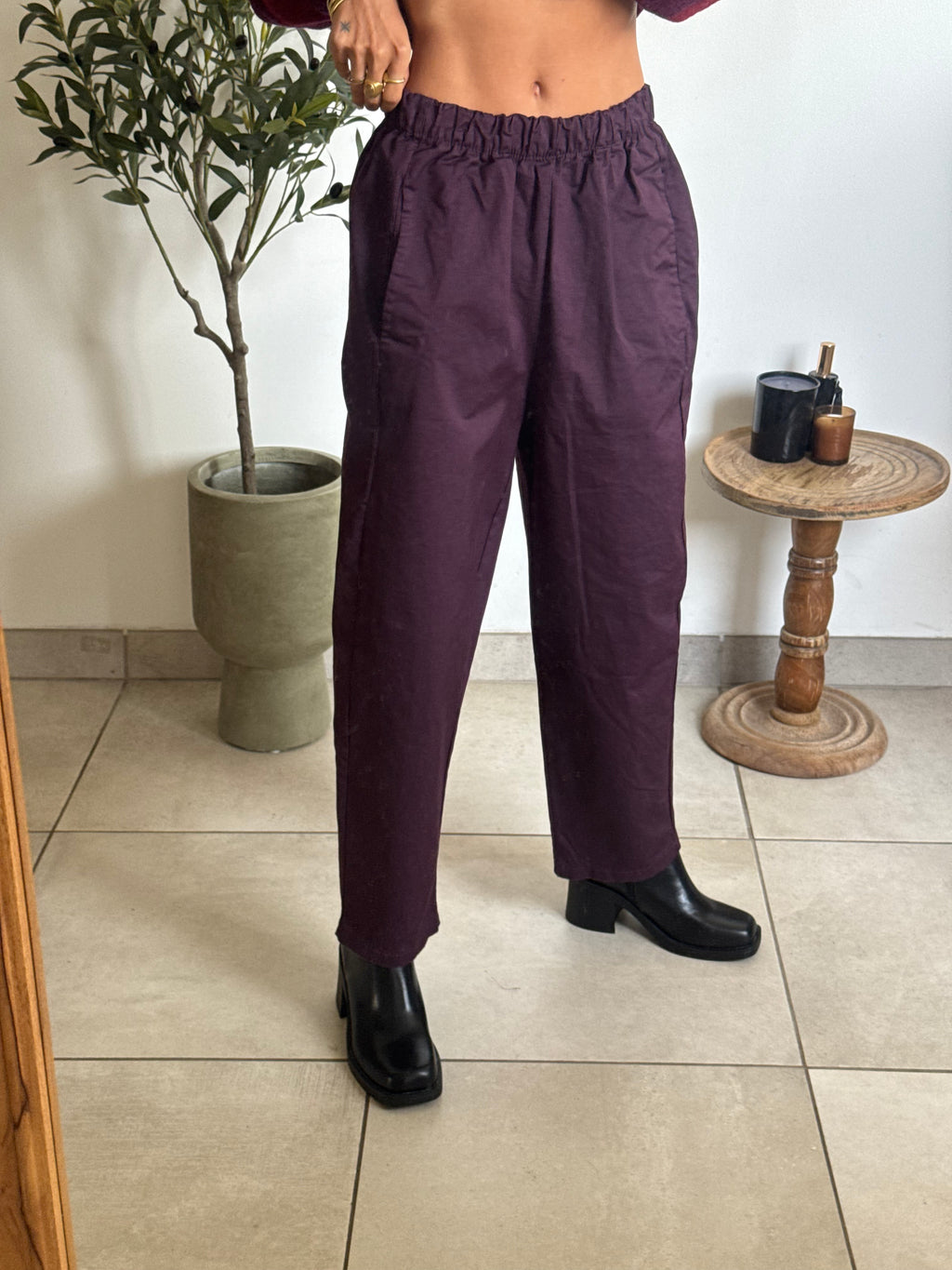Pantalon Magic - prune
