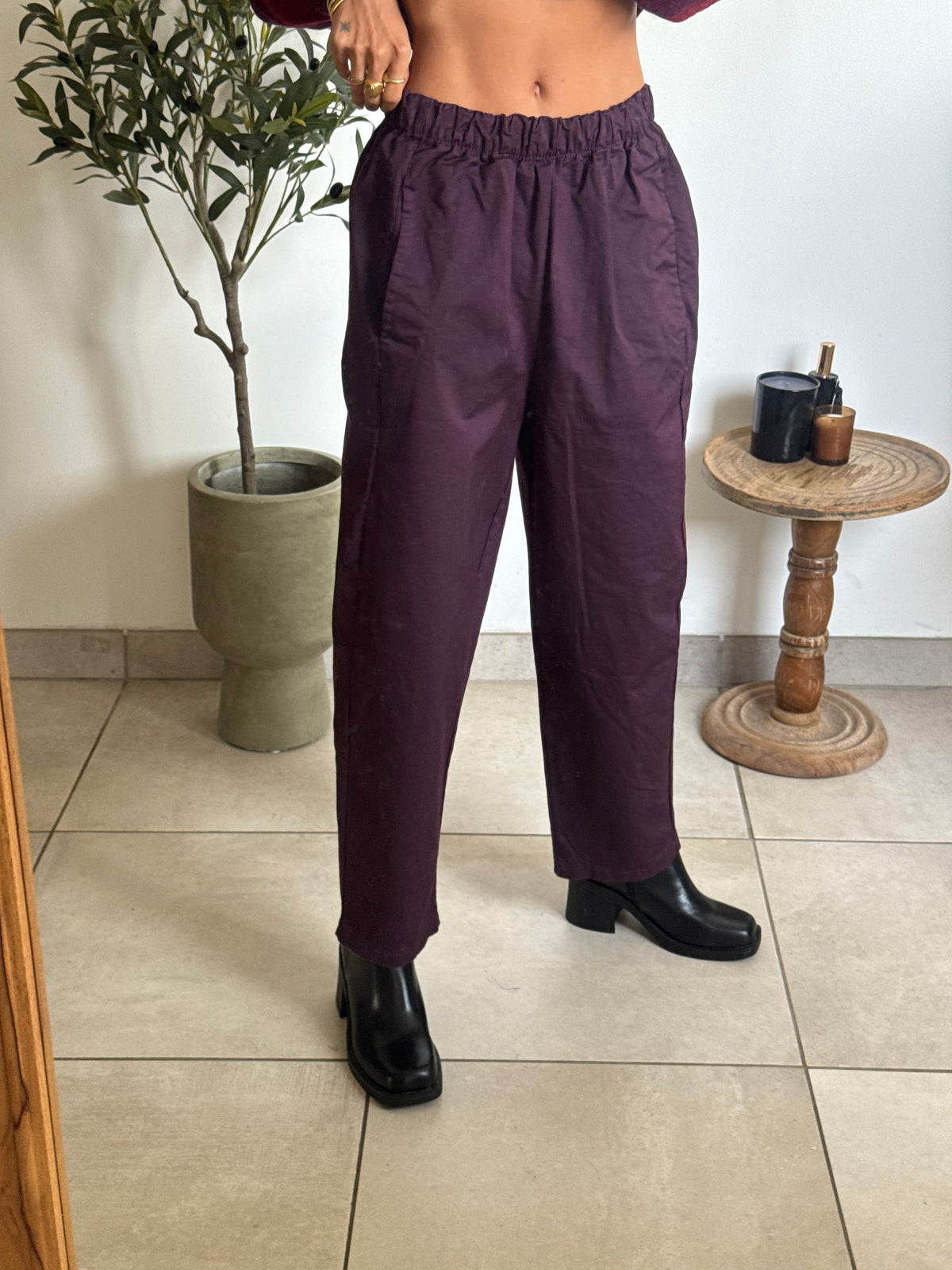 Pantalon Magic - prune