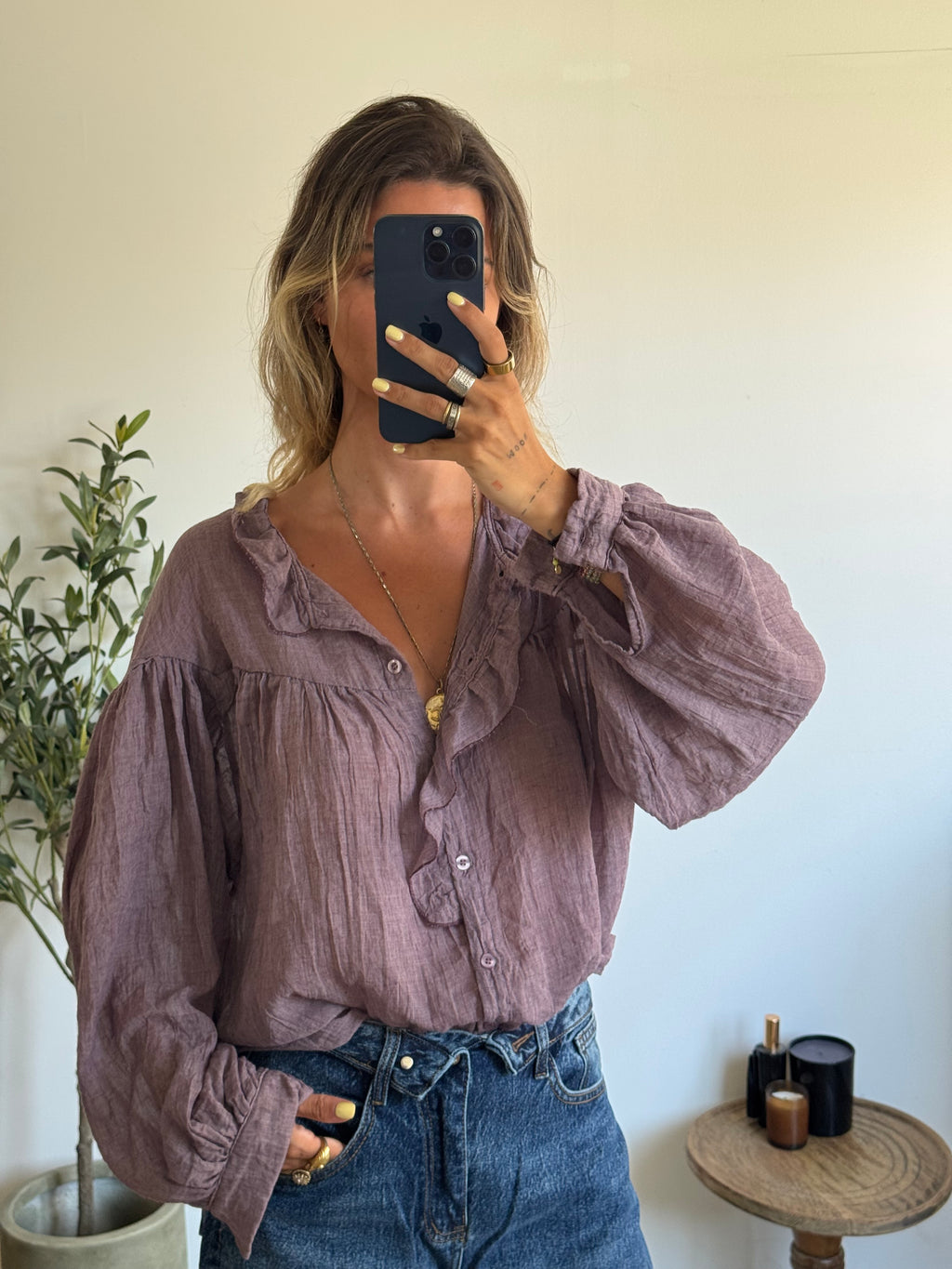 Blouse mauve