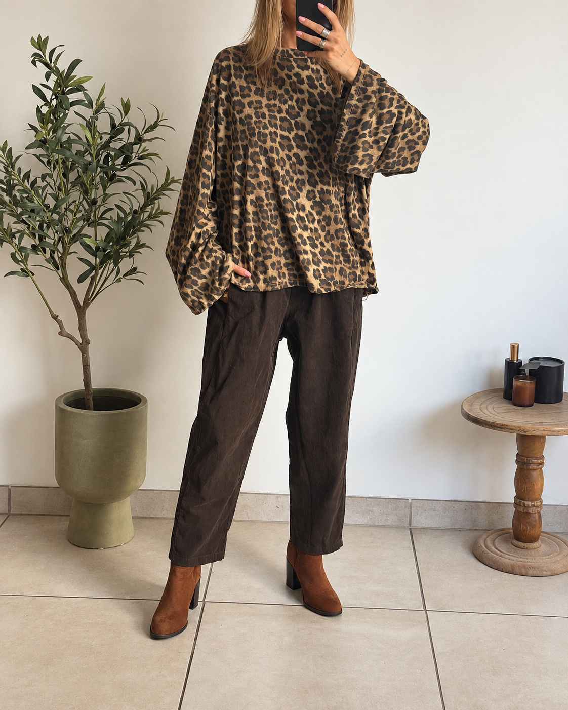 Pantalon Magic – Marron velours