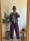 Pantalon Léo - prune velours