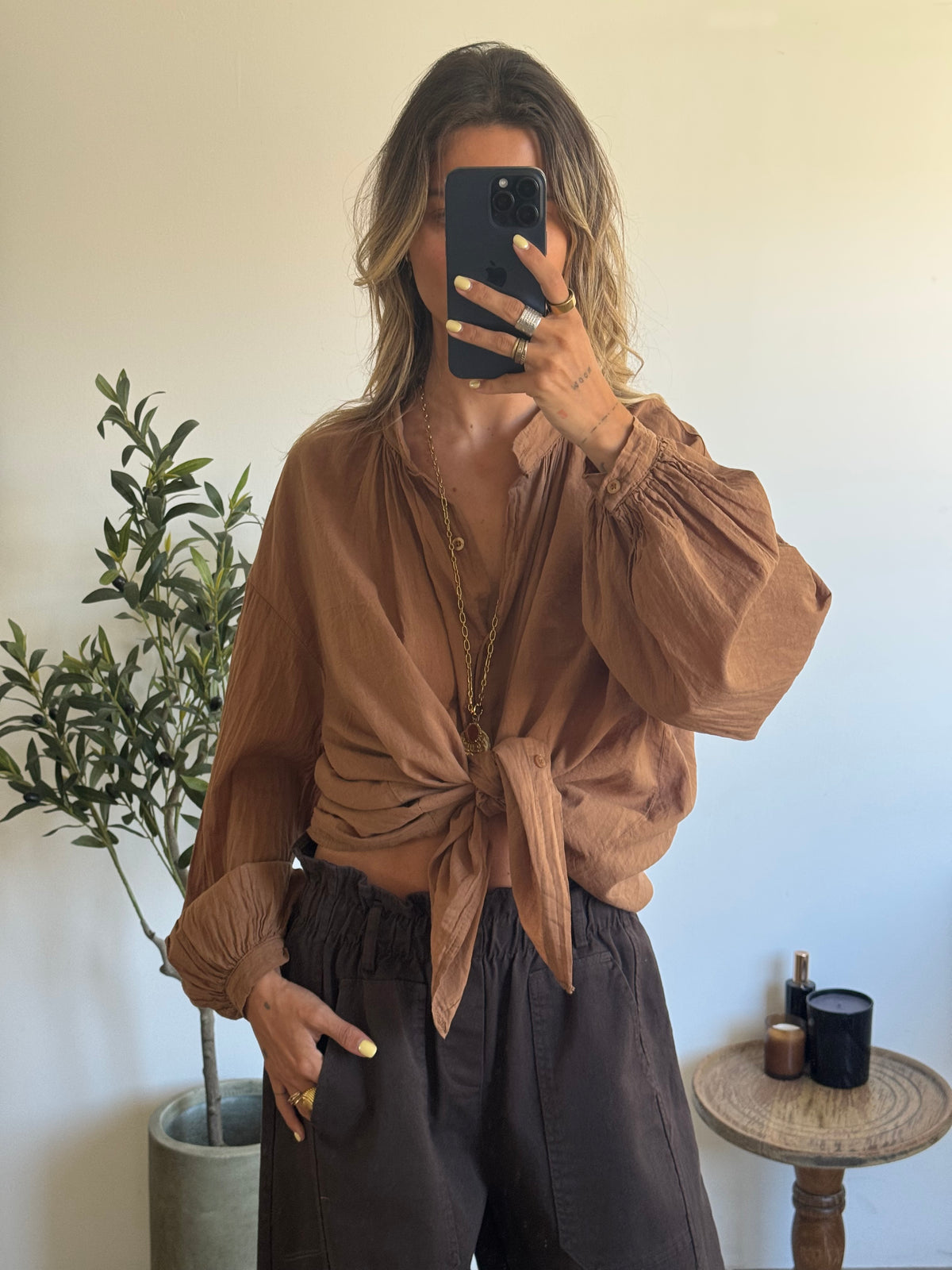 Chemise Élia camel