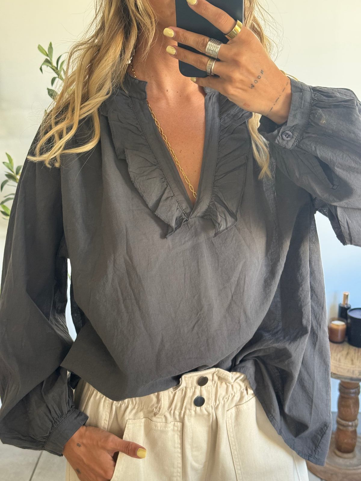 Blouse Lou gris