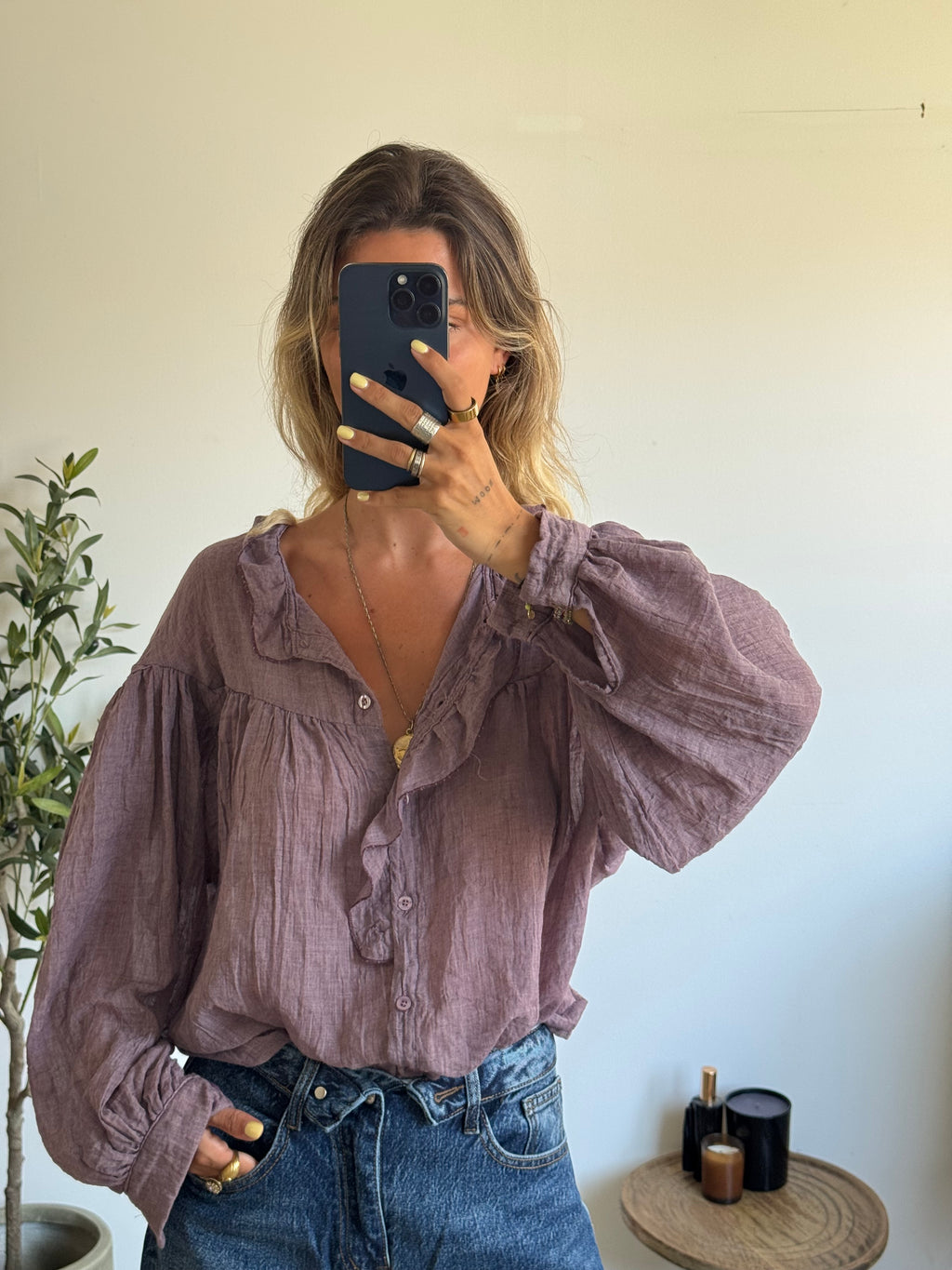 Blouse mauve