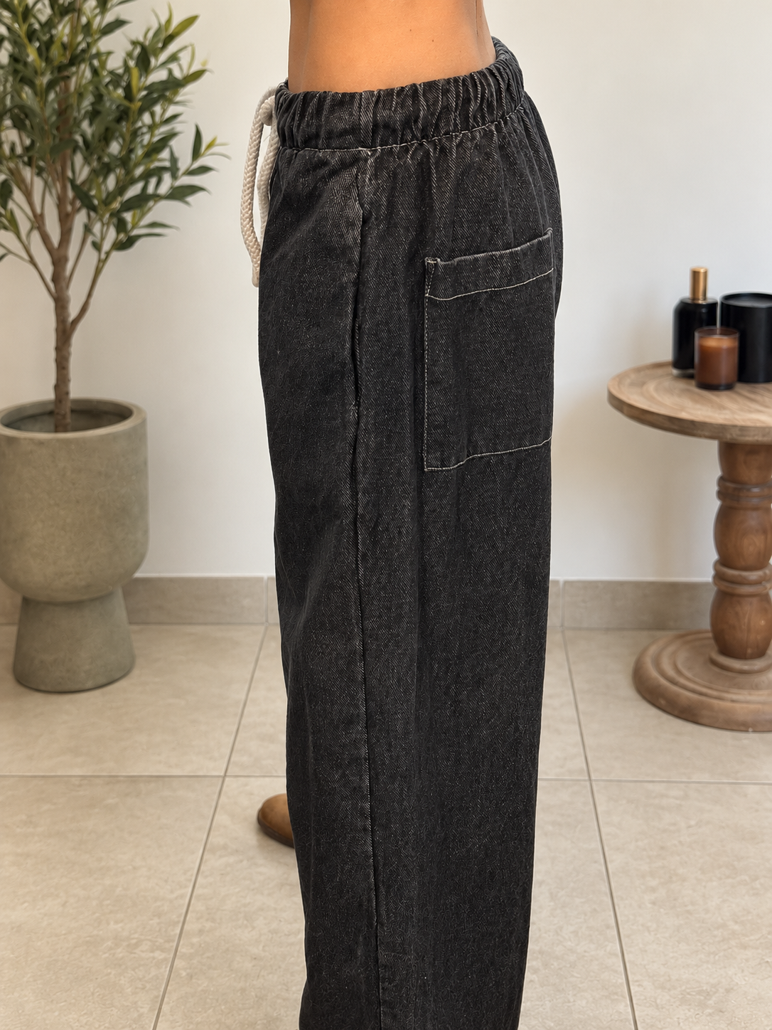 Pantalon Maëline - Noir délavé