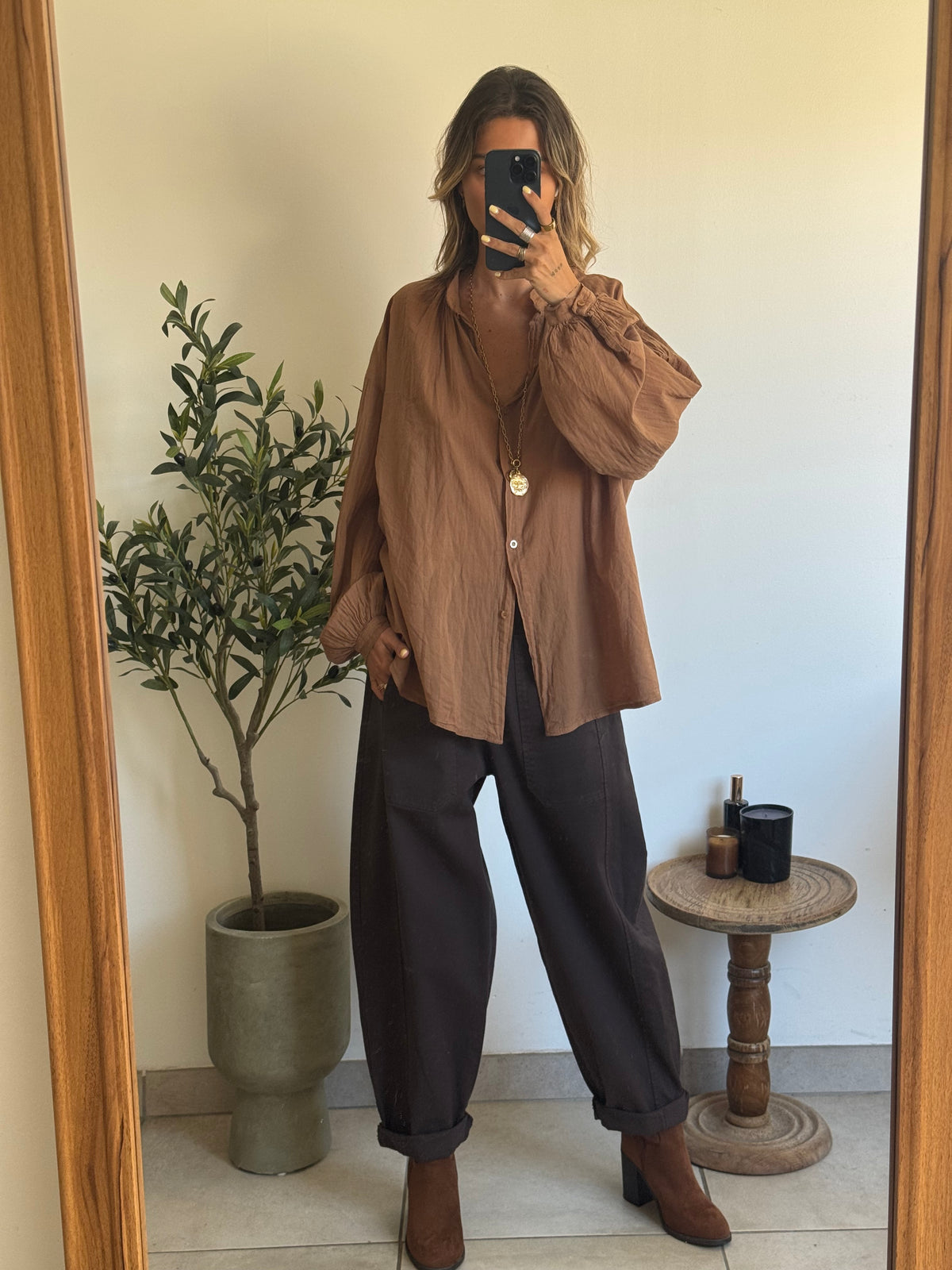 Chemise Élia camel