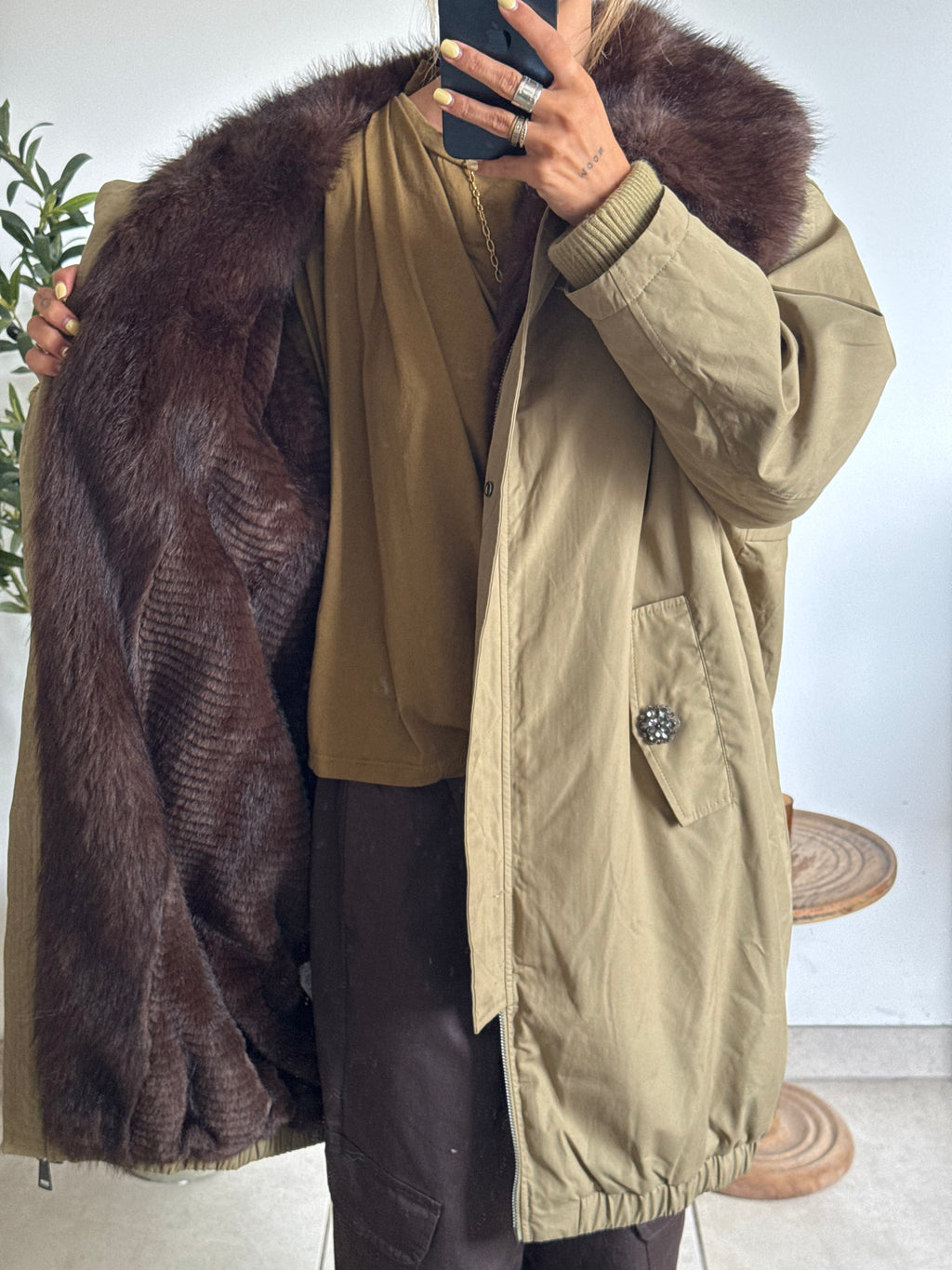 Parka Inès – Kaki