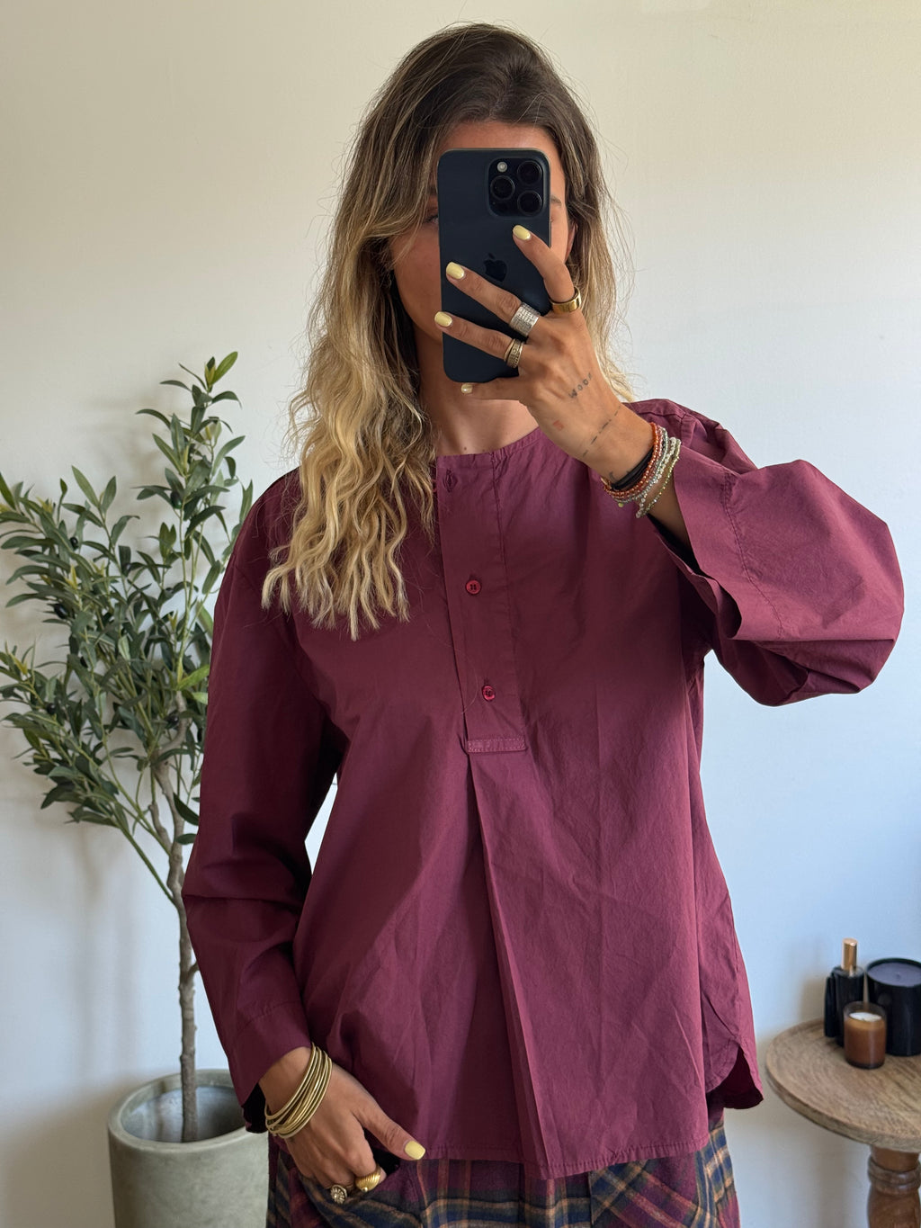 Chemisier bordeaux