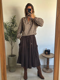 Pantacourt / jupe culotte effet velours
