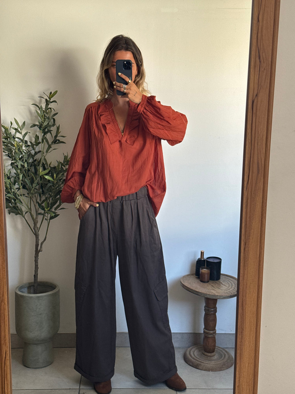 Pantalon cargo large