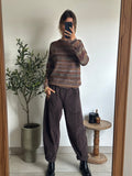 Pantalon Léo - prune