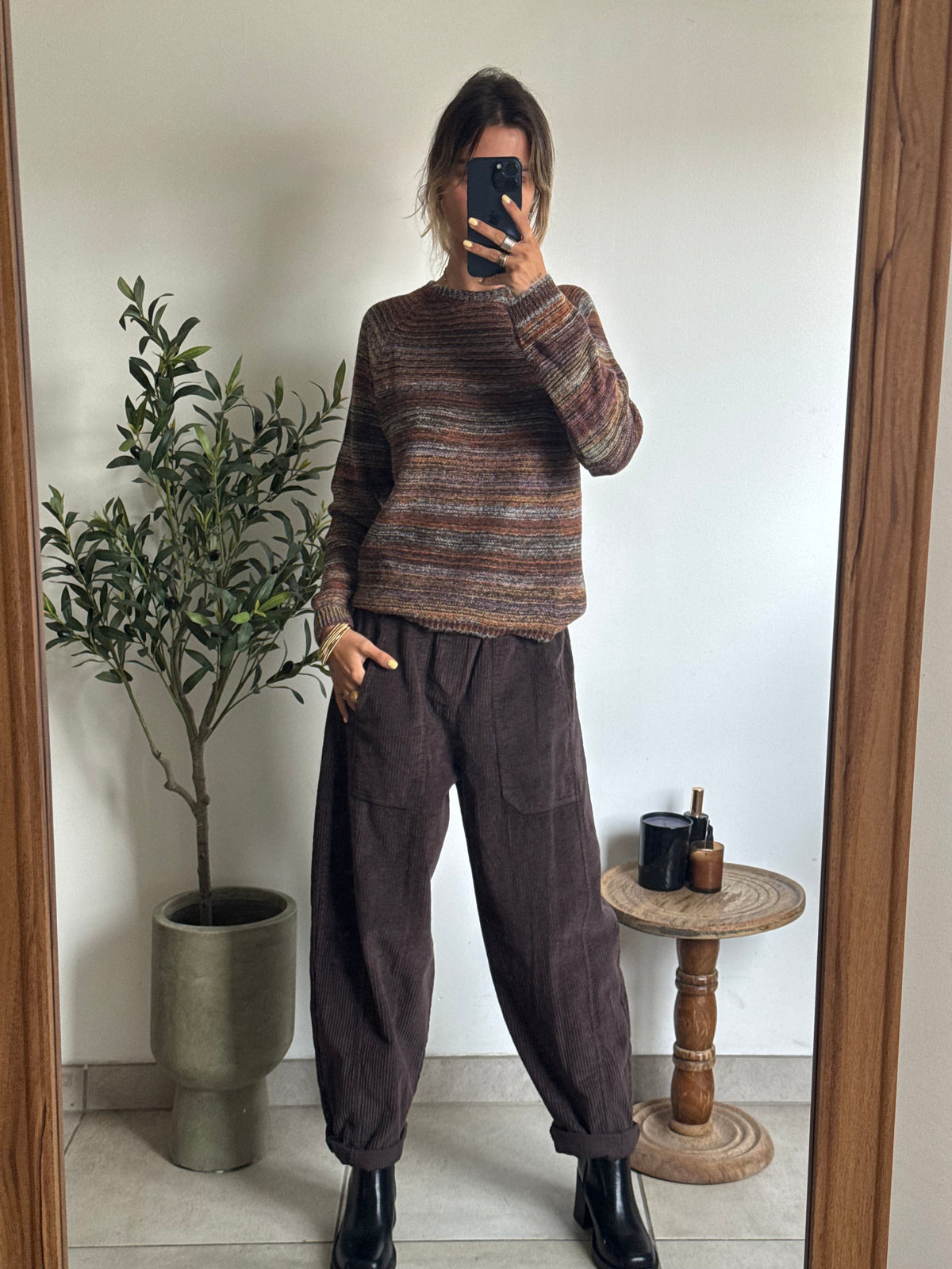 Pantalon Léo - prune