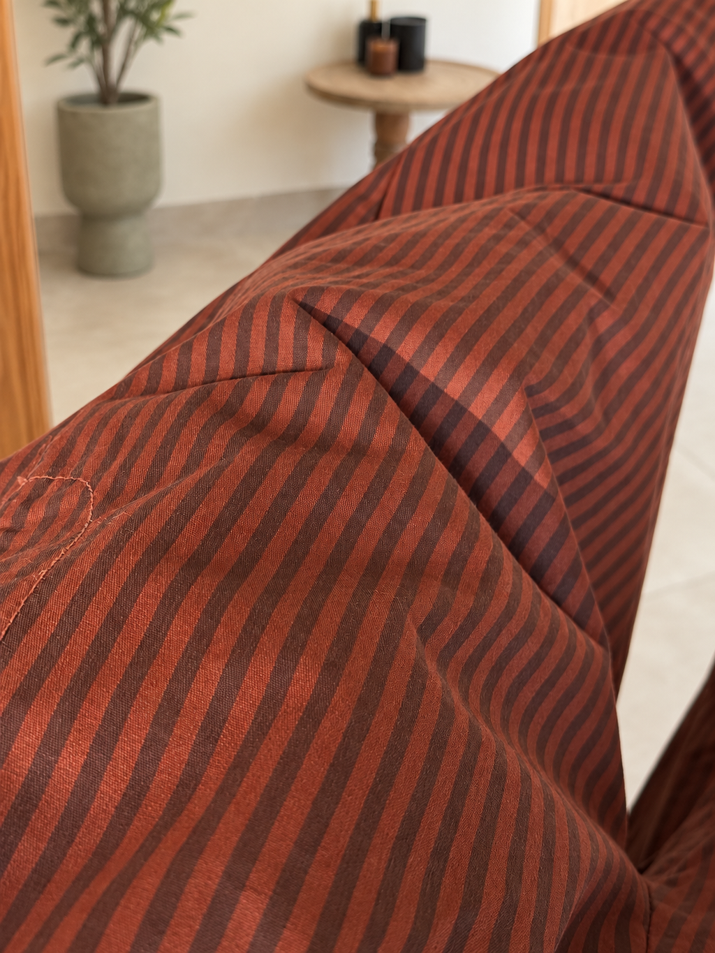 Pantalon Naïa – Terracotta à rayures