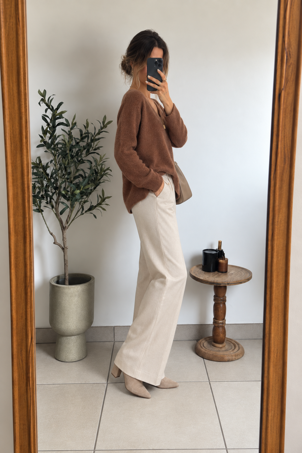 Pull Marie - marron