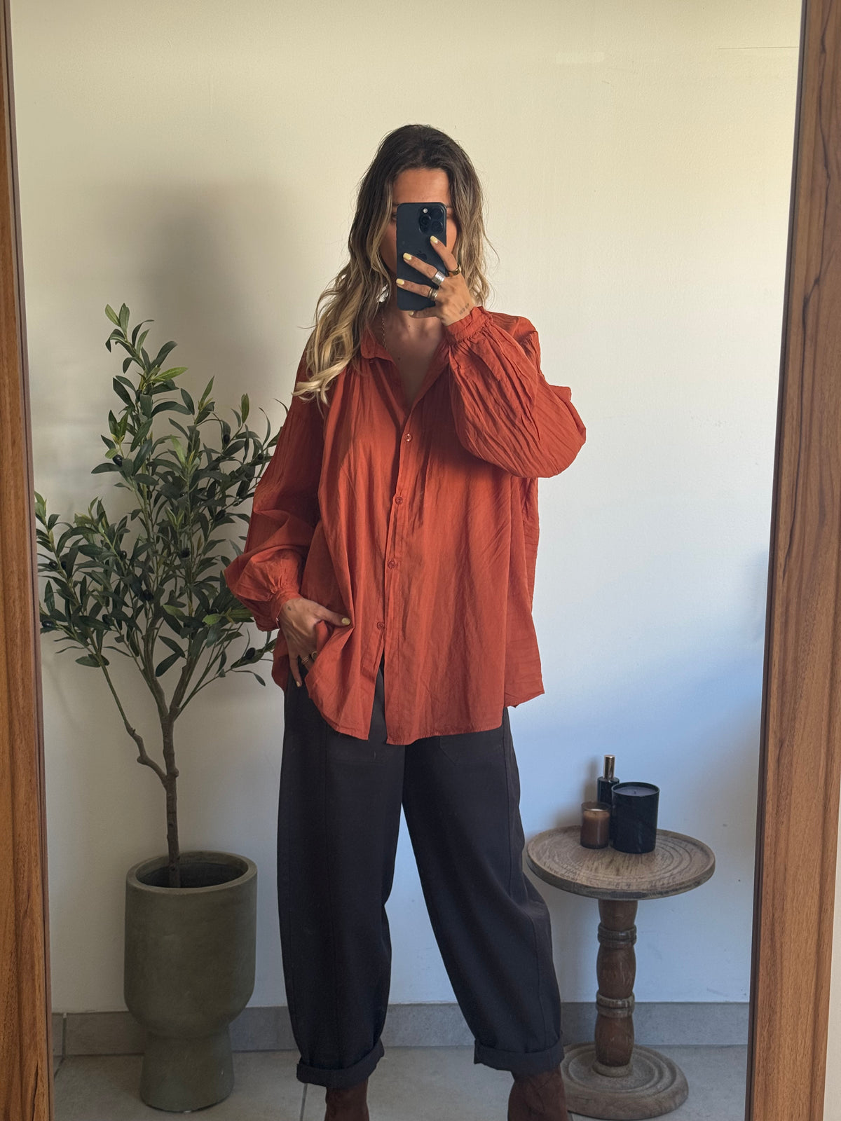 Chemise Élia tarracotta