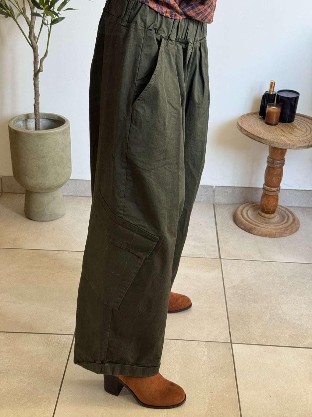 Pantalon cargo large