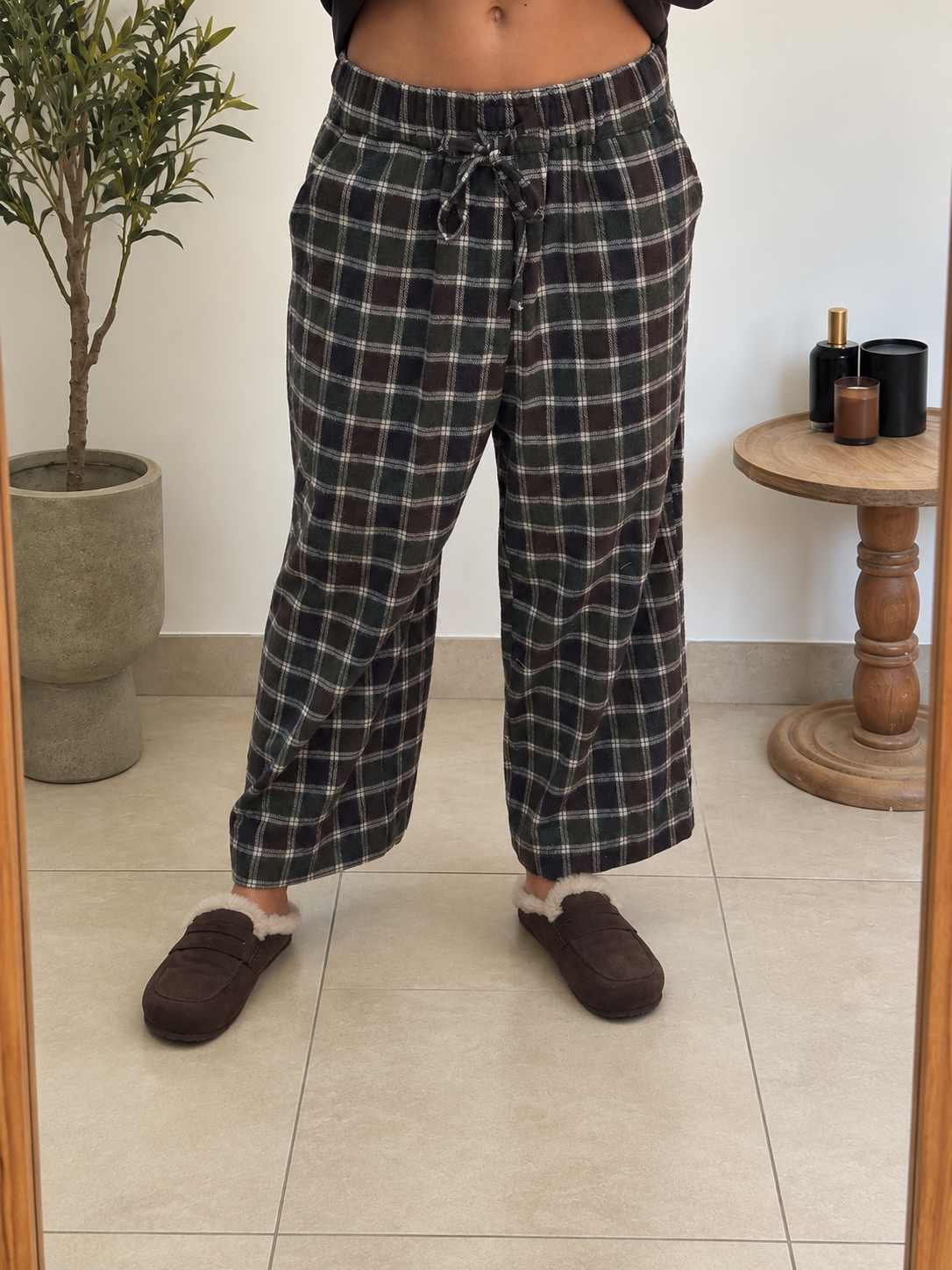 Pantalon Soléane – Carreaux gris