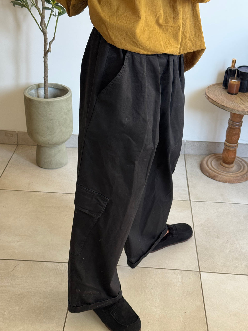 Pantalon Large Noir