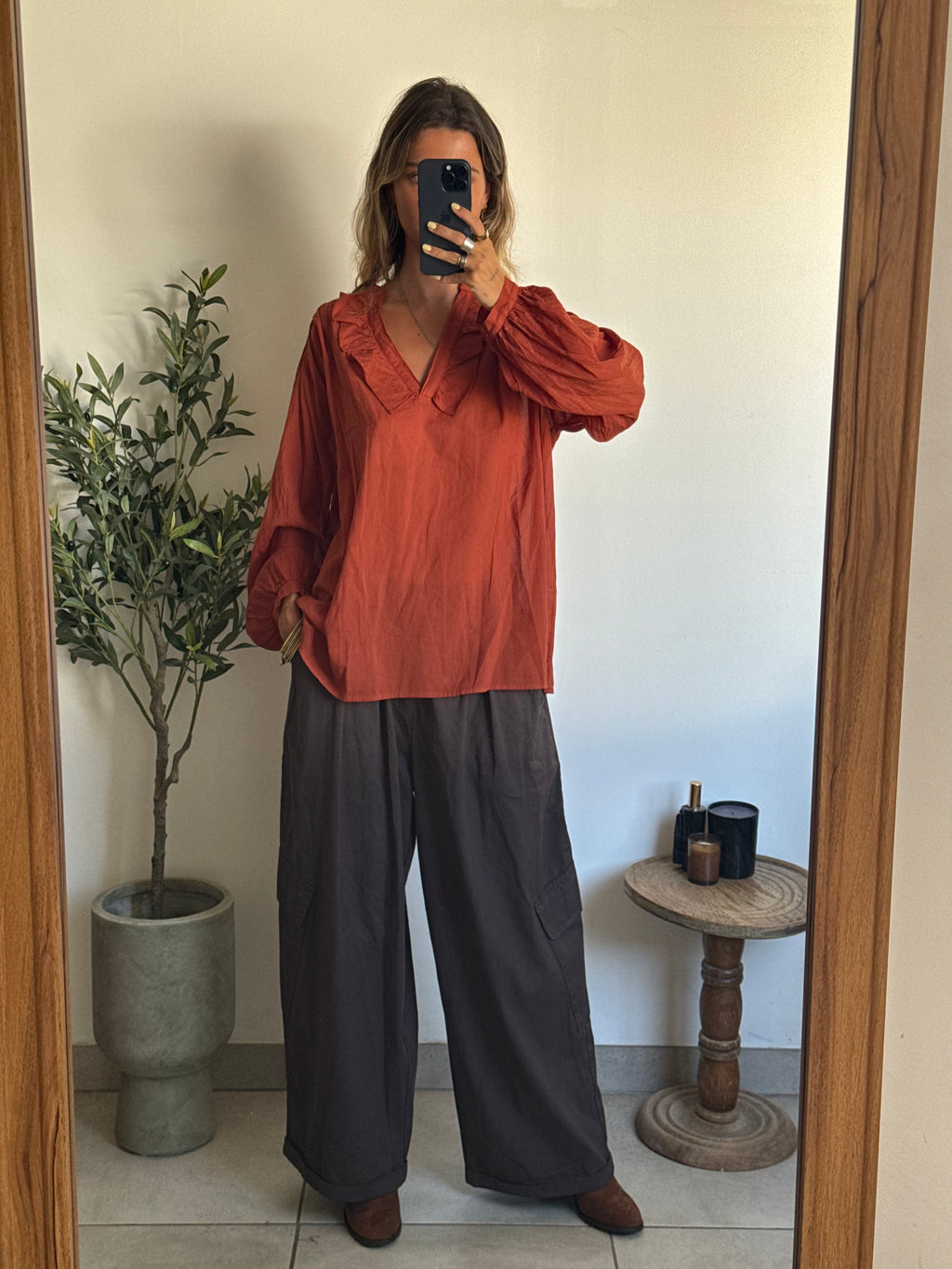 Blouse terracotta