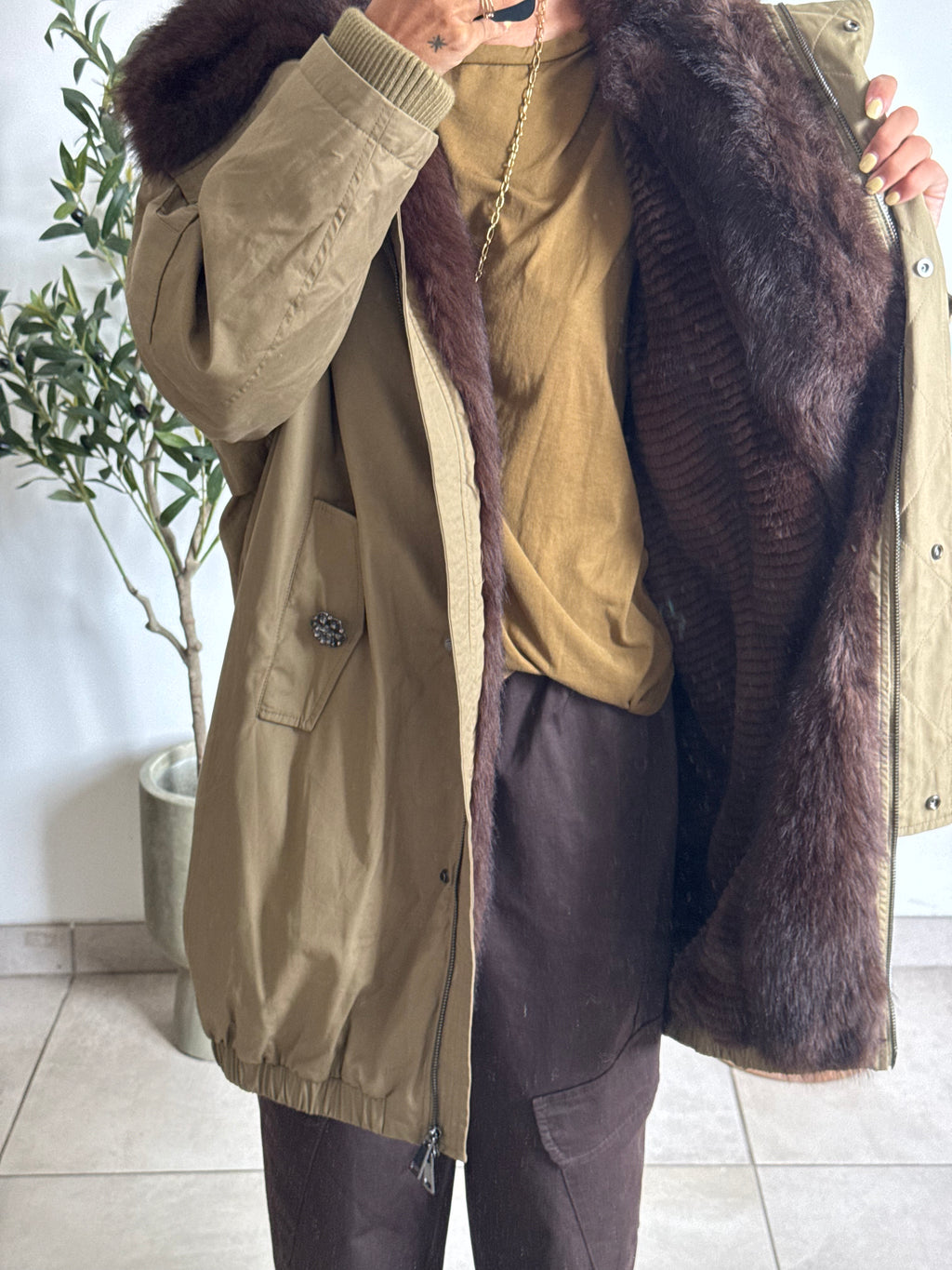 Parka Inès – Kaki