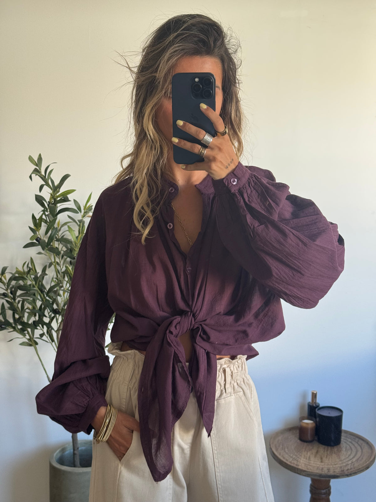 Chemise Élia prune