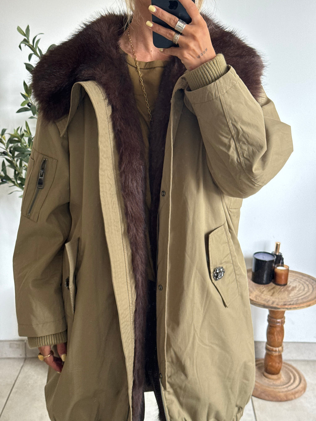 Parka Inès – Kaki
