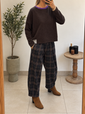 Pantalon Naïa – Carreaux chocolat