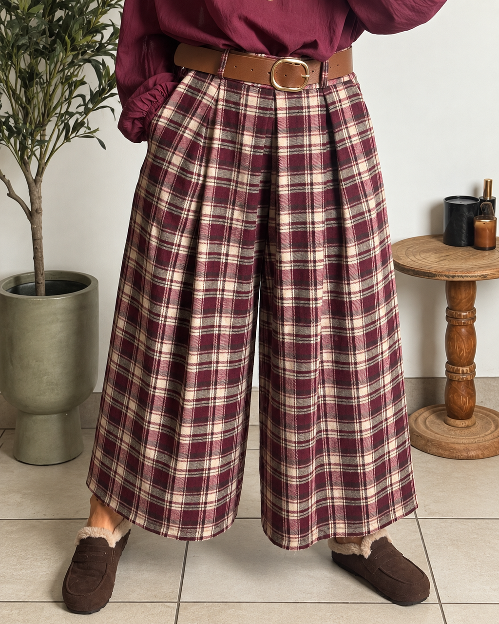 Pantalon Nélia - Bordeaux
