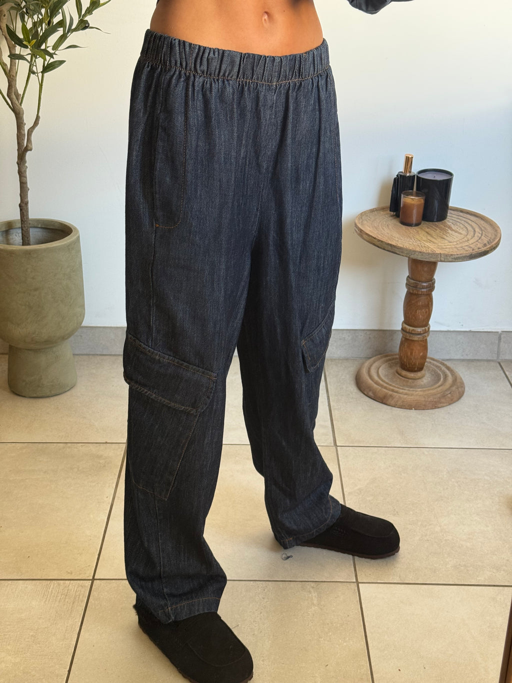 Jean cargo denim