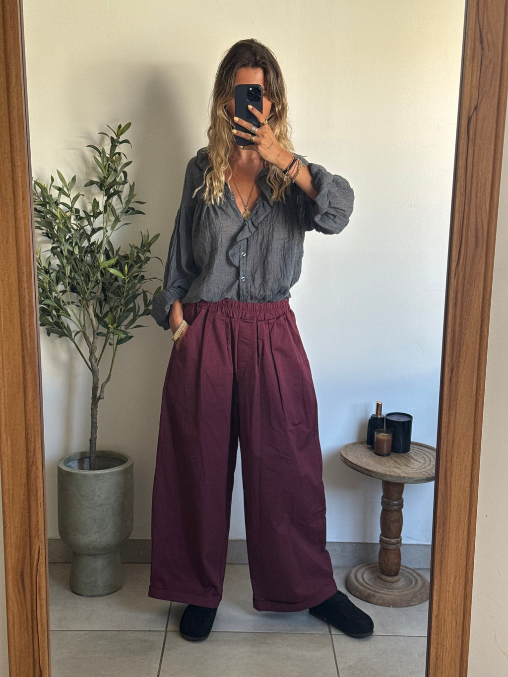 Blouse gris anthracite