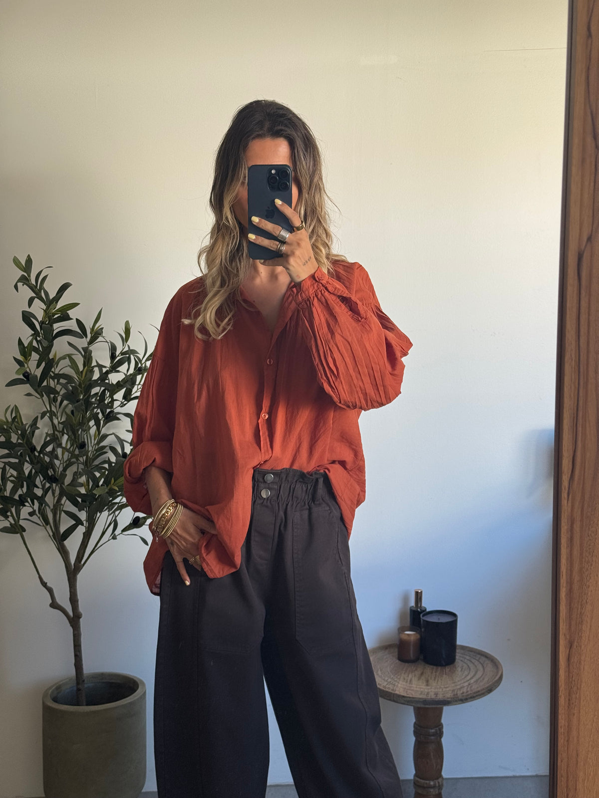 Chemise Élia tarracotta