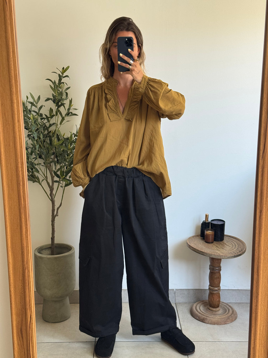 Pantalon Large Noir