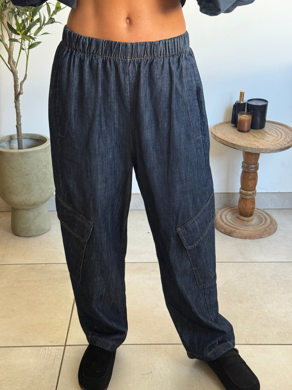 Jean cargo denim